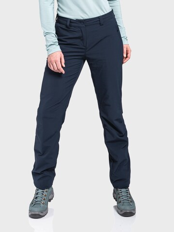 Schöffel Regular Outdoor trousers 'Engadin1' in Blue: front