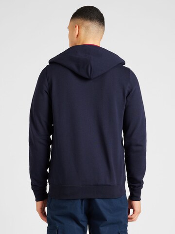 TOMMY HILFIGER Zip-Up Hoodie 'Varsity Arched' in Blue