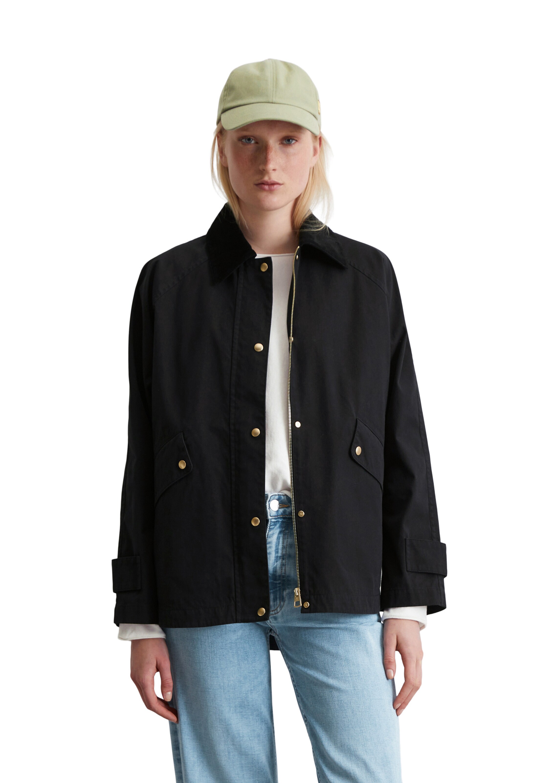 Marc O'Polo Between-season jacket 'Vintage-Vibe' in Black: front