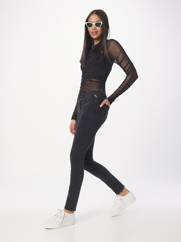 REPLAY Slimfit Jeans 'NEW LUZ' i sort