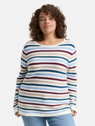 Tom Tailor Women + Trui in Blauw: voorkant