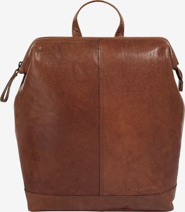 Spikes & Sparrow Rucksack in Braun: Vorderseite
