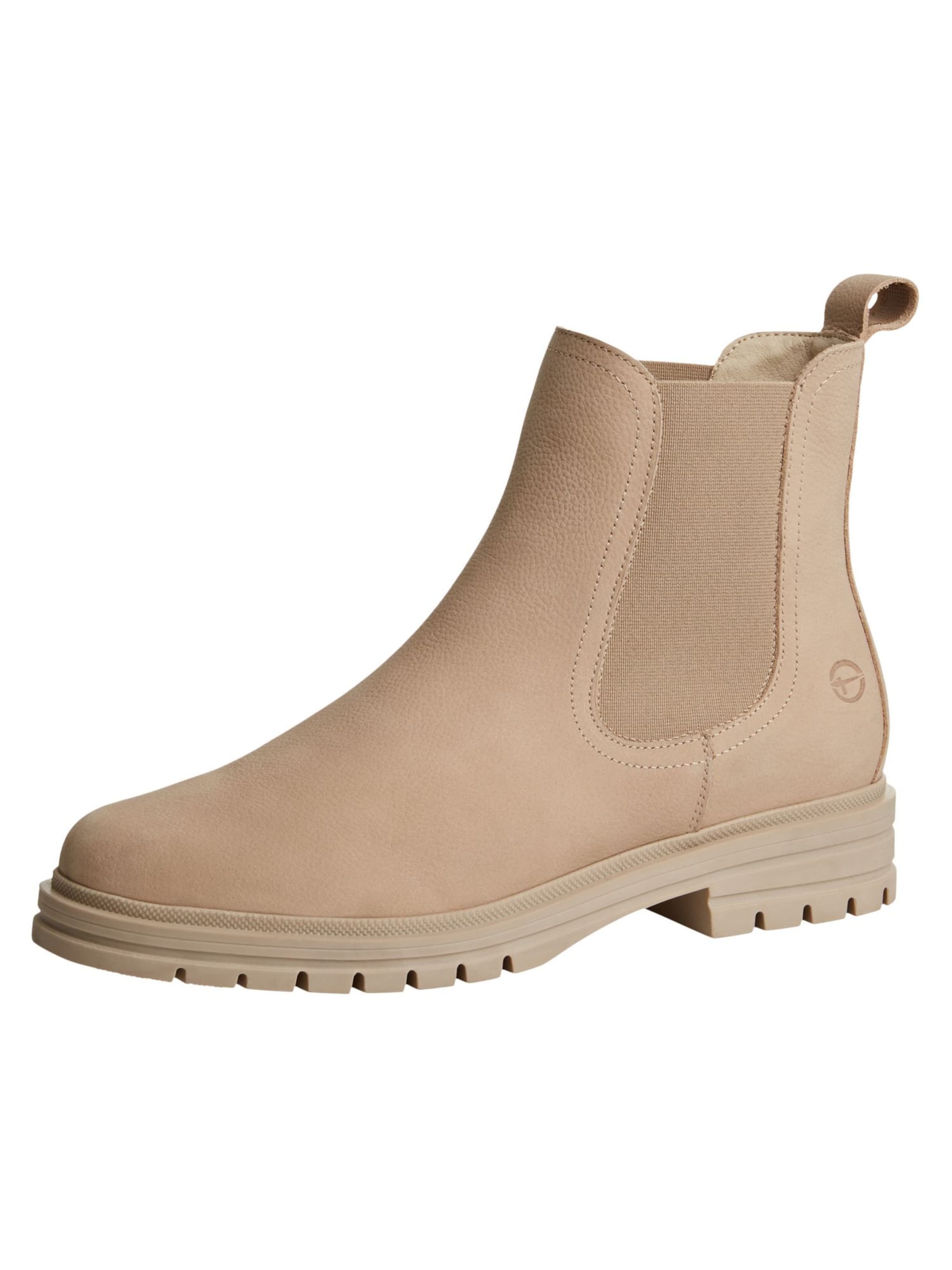 Tamaris Chelsea boots in Beige: voorkant