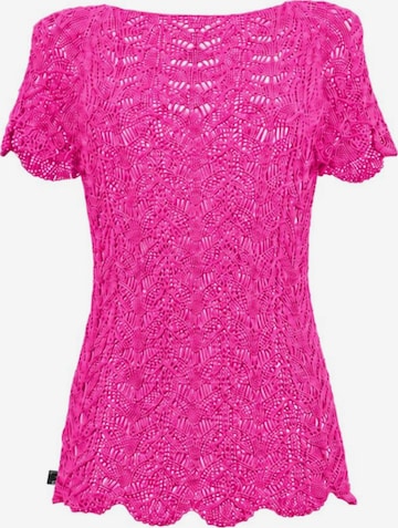 Süel knitwear Sticktop 'Twin Lace' in Pink: Vorderseite