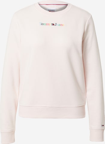 Tommy Jeans - Sweatshirt 'Serif' em rosa: frente