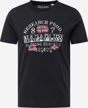 NAPAPIJRI Shirt 'SETREL' in Zwart: voorkant