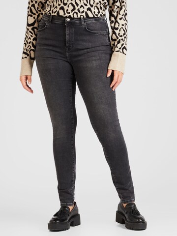 ONLY Carmakoma Skinny Jeans 'MAYA' in Zwart: voorkant