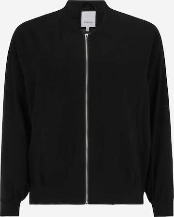 Fransa Curve Between-season jacket 'KRISTA' in Black: front