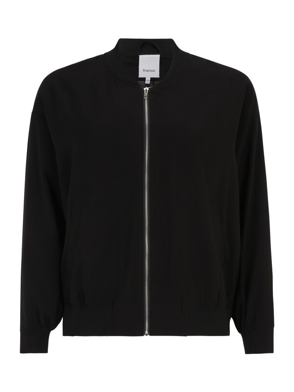 Fransa Curve Between-Season Jacket 'KRISTA' in Black