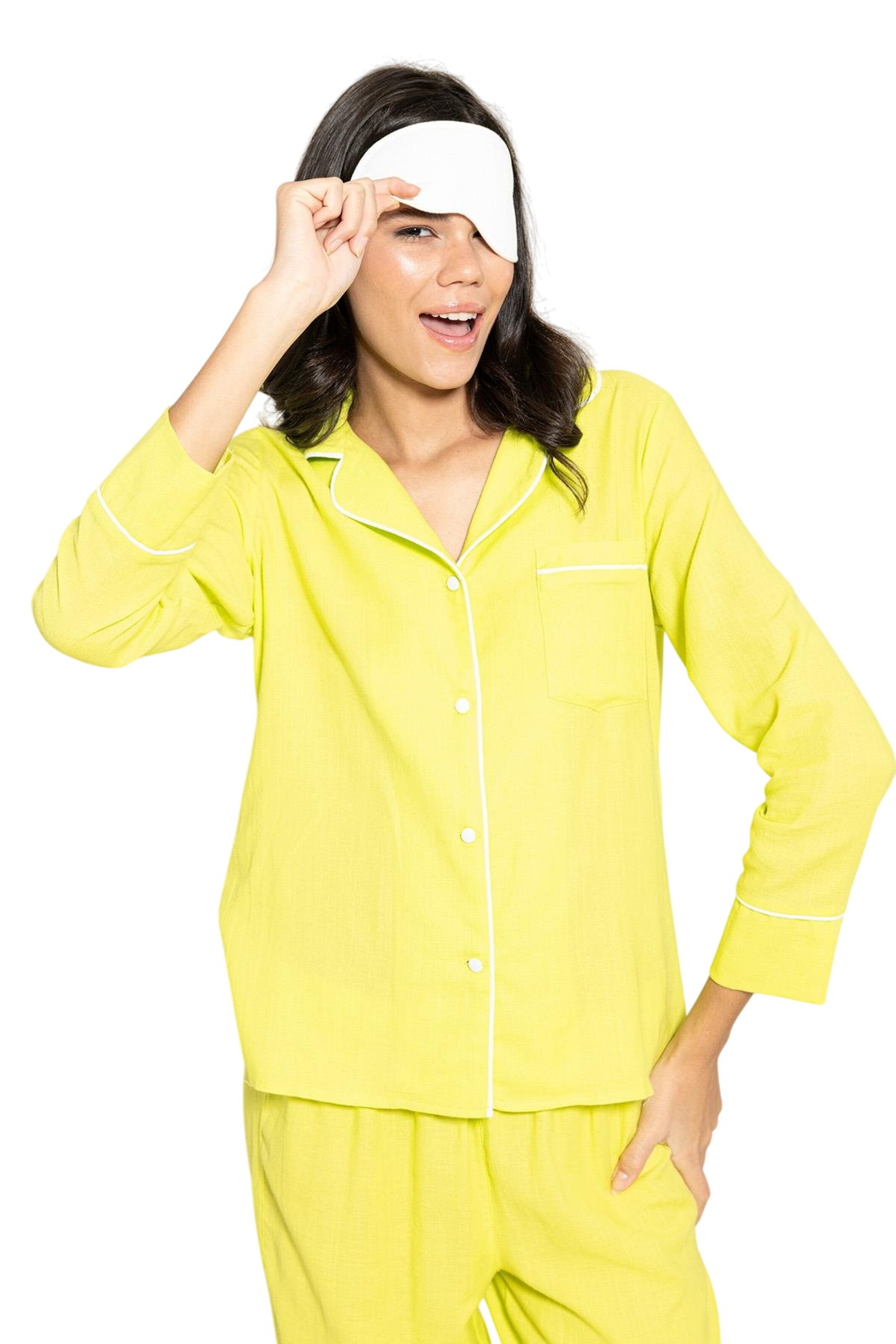 For You Moda Pyjama in Gelb