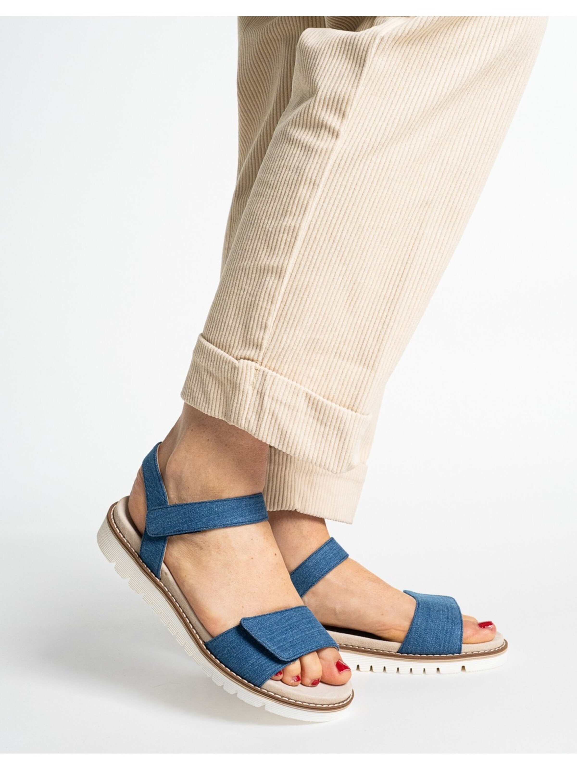 ARA Sandale 'Ara KENT Textil Blau'‌‌‌‌ in Blau