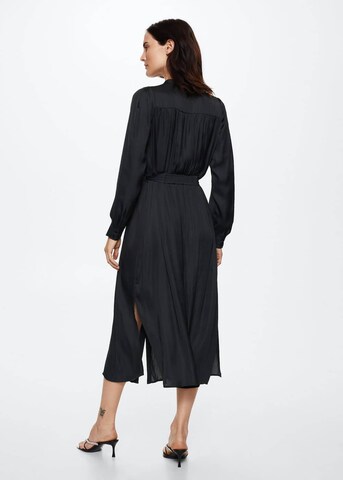 MANGO Košeľové šaty 'Dominic' - Čierna