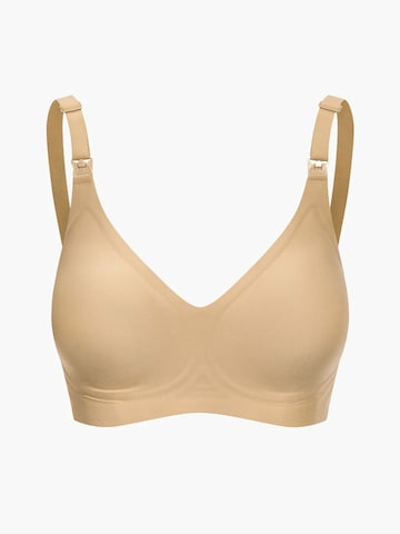 cfab (formerly creamy fabrics) Bustier BH 'Comfort Maternity Still-BH ohne Bügel' in Beige: voorkant