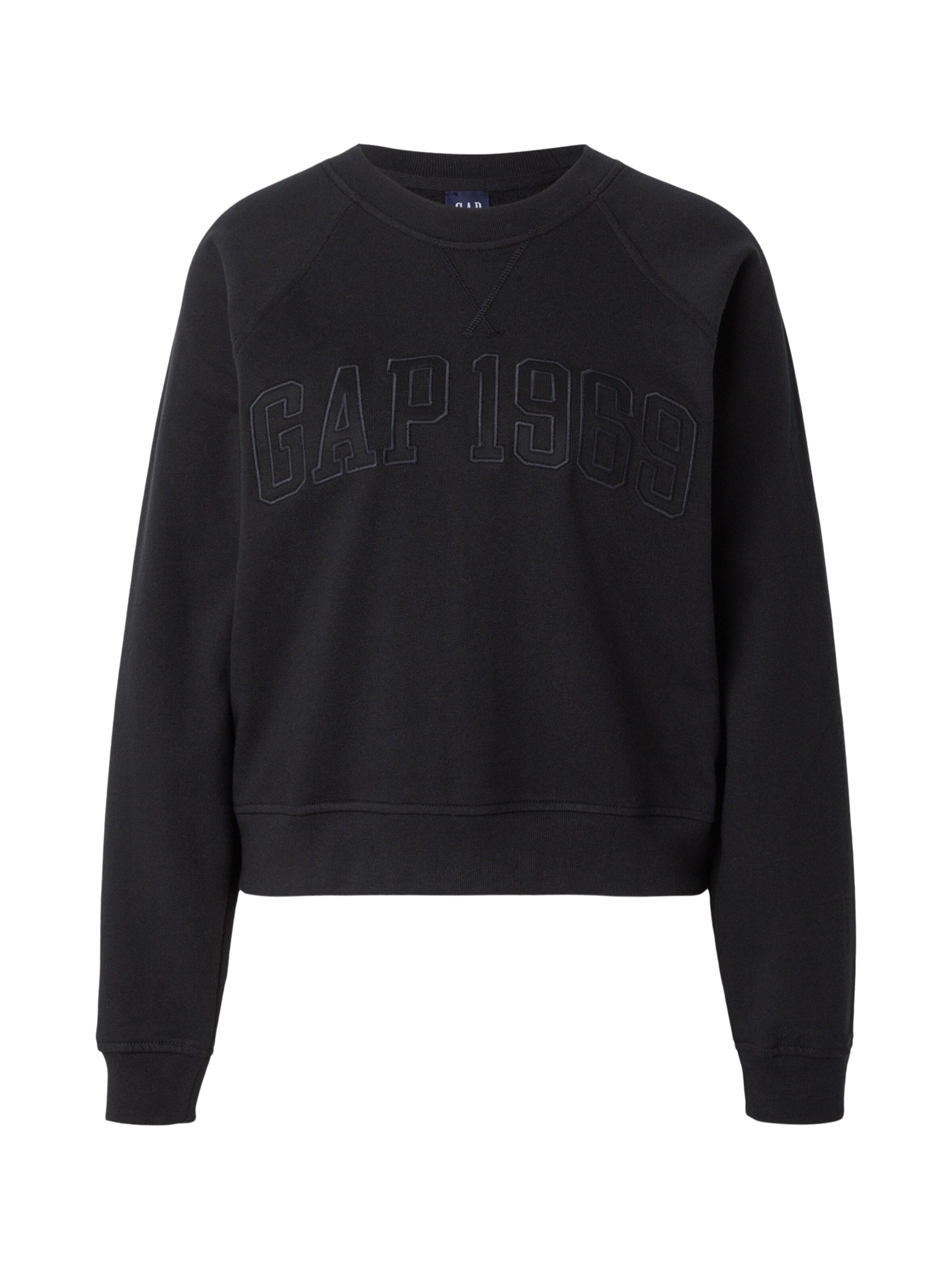 GAPSweater majica - crna boja: prednji dio