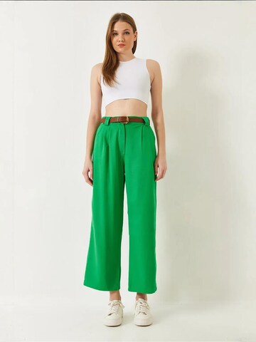 Bianco Lucci Wide Leg Hose in Grün