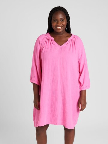 ONLY Carmakoma Blousejurk 'THYRA' in Roze: voorkant
