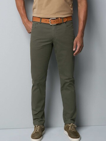 MEYER Slim fit Pants 'M5' in Green: front