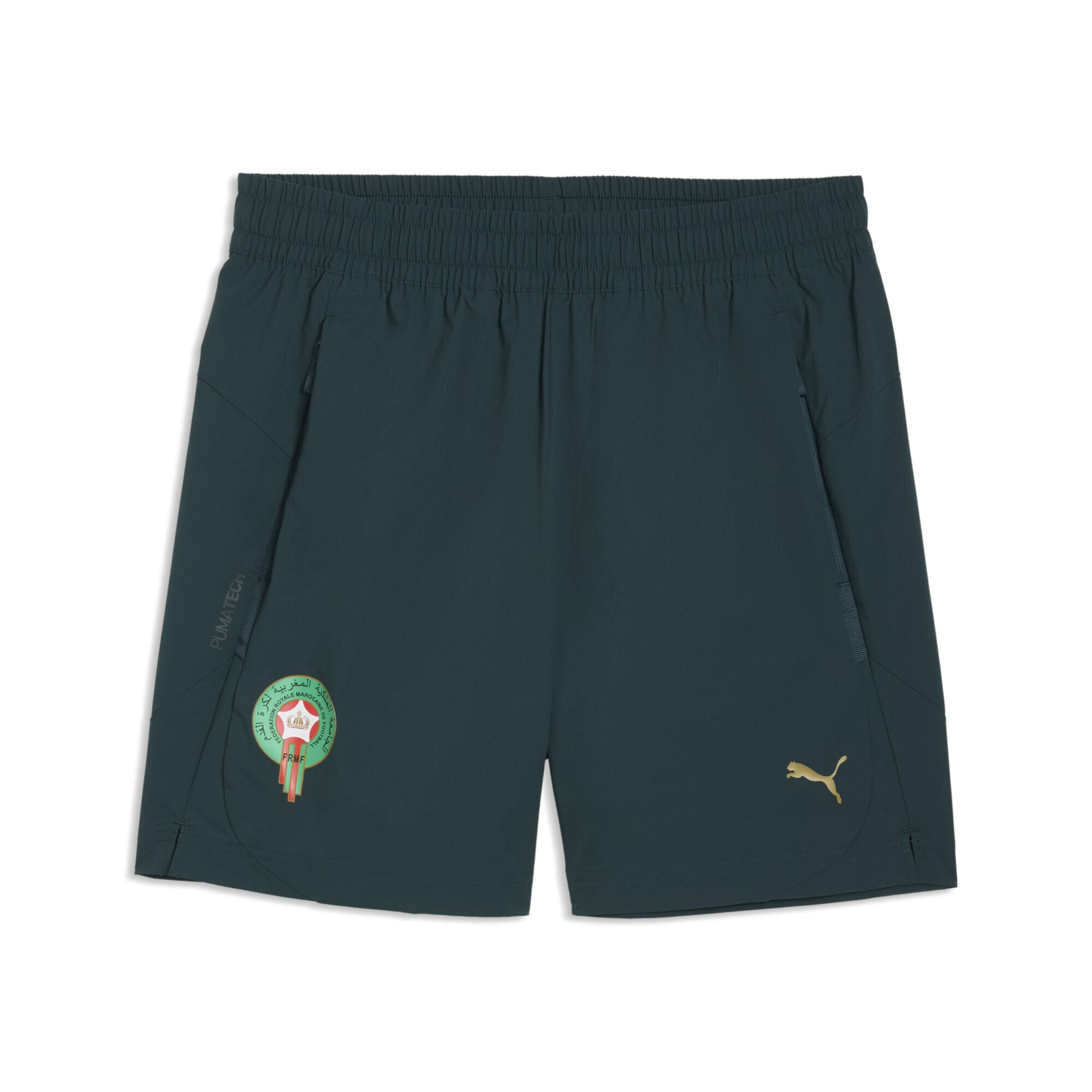 PUMA Sportbroek 'Marokko Pumatech' in de kleur Goud / Groen / Donkergroen, Productweergave