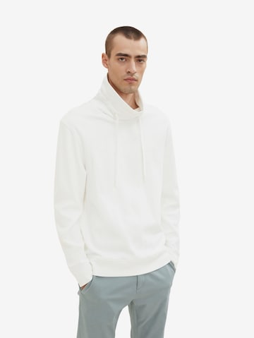 Sweat-shirt TOM TAILOR en blanc