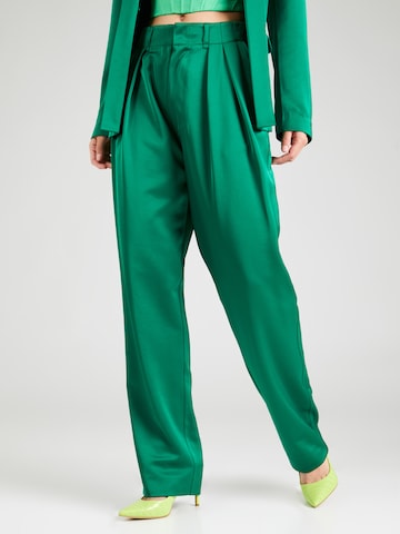 SCOTCH & SODA Loose fit Pleat-Front Pants 'Faye' in Green: front