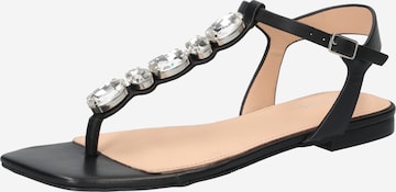 GUESS T-Bar Sandals 'SEFORA' in Black: front