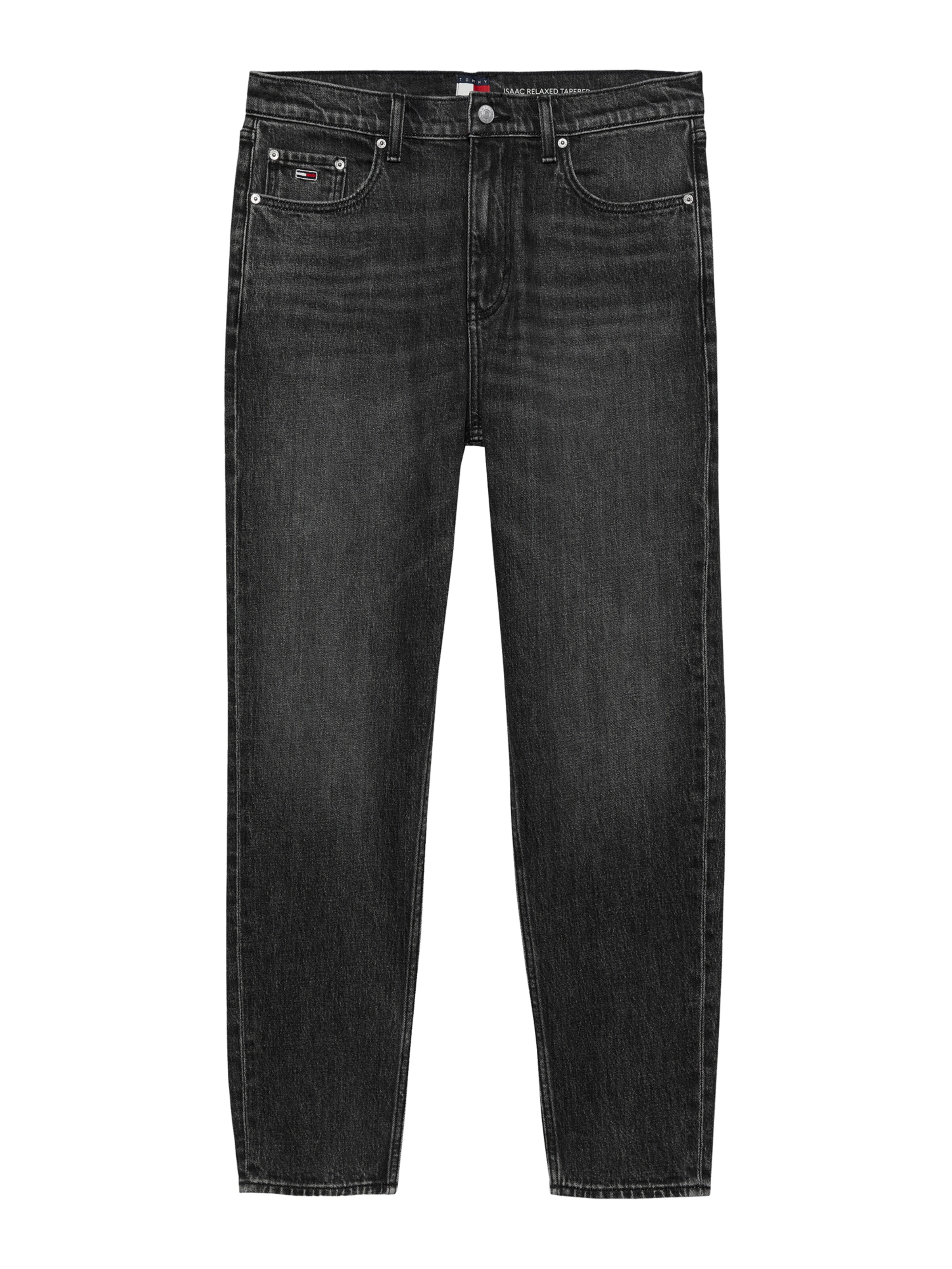 Jean 'ISAAC' Tommy Jeans en noir : devant