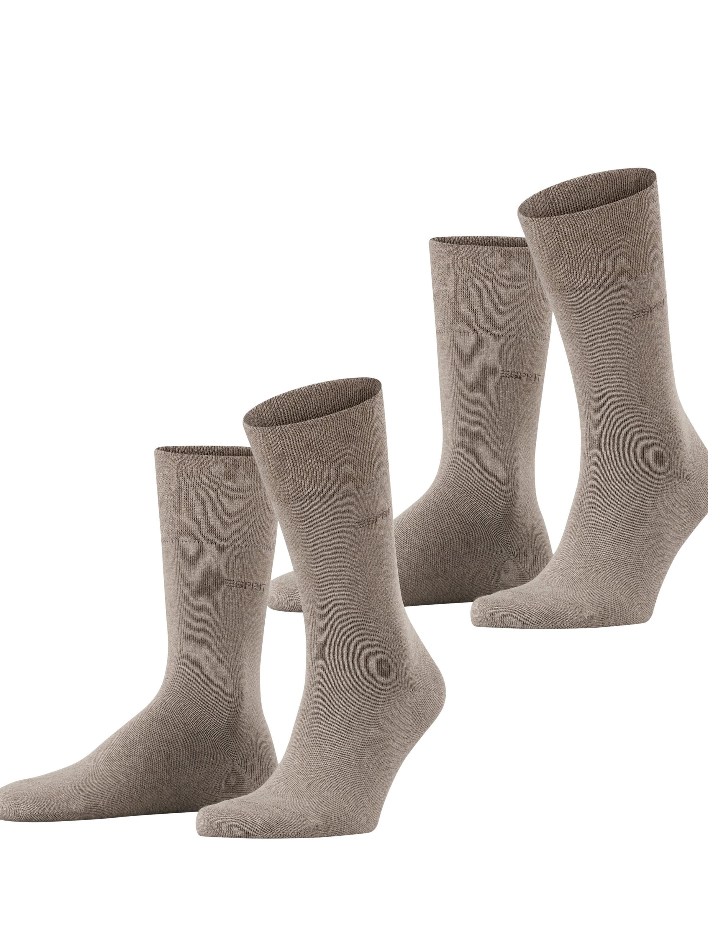 ESPRIT Socks 'Basic Easy 2-Pack' in Brown: front