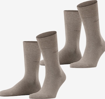 ESPRIT Socks 'Basic Easy 2-Pack' in Brown: front