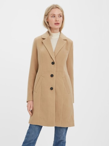 VERO MODA Between-Seasons Coat 'CALACINDY' in Brown: front