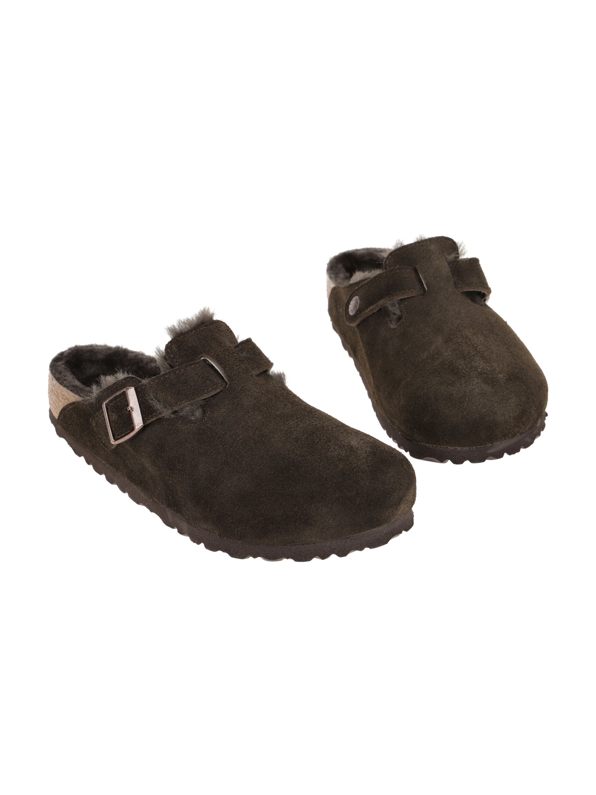 ruda BIRKENSTOCK Naminės šlepetės 'Birkenstock Boston Shearling Pantolette braun Normal-Weit 1020567'