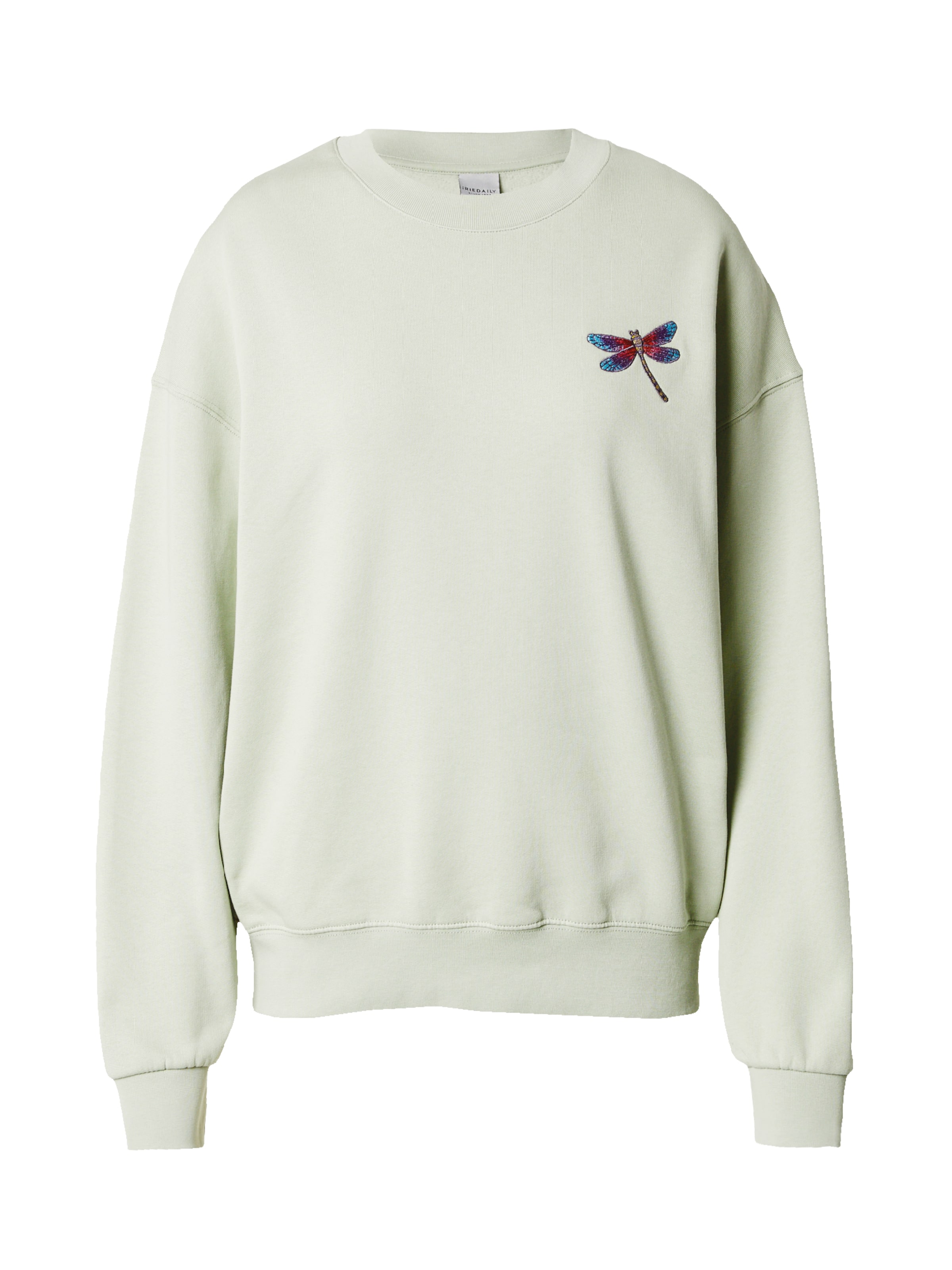 Iriedaily Sweatshirt 'Libelle' in Green: front