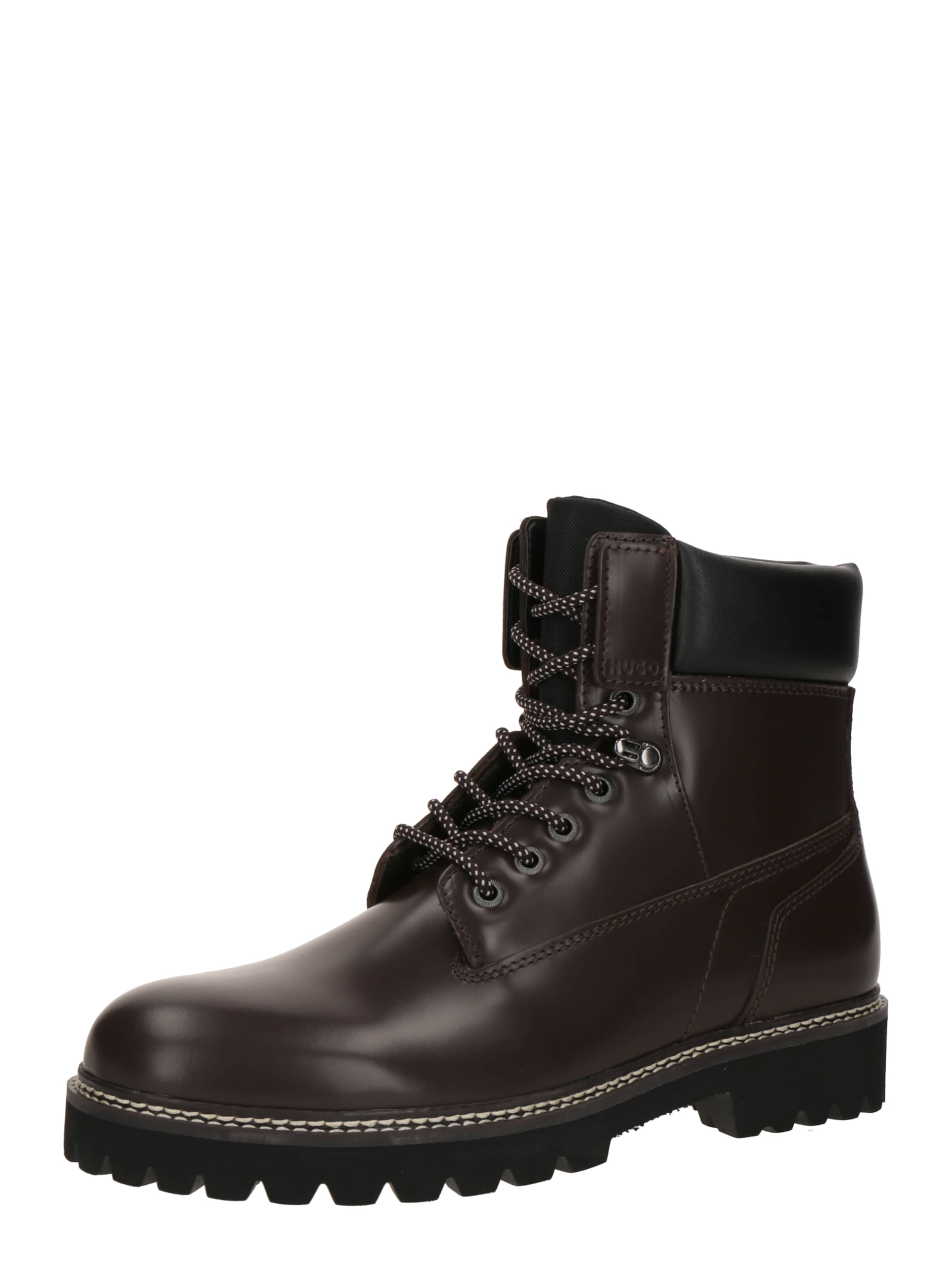 Bocanci cu șireturi 'Draven' de la HUGO pe maro: față