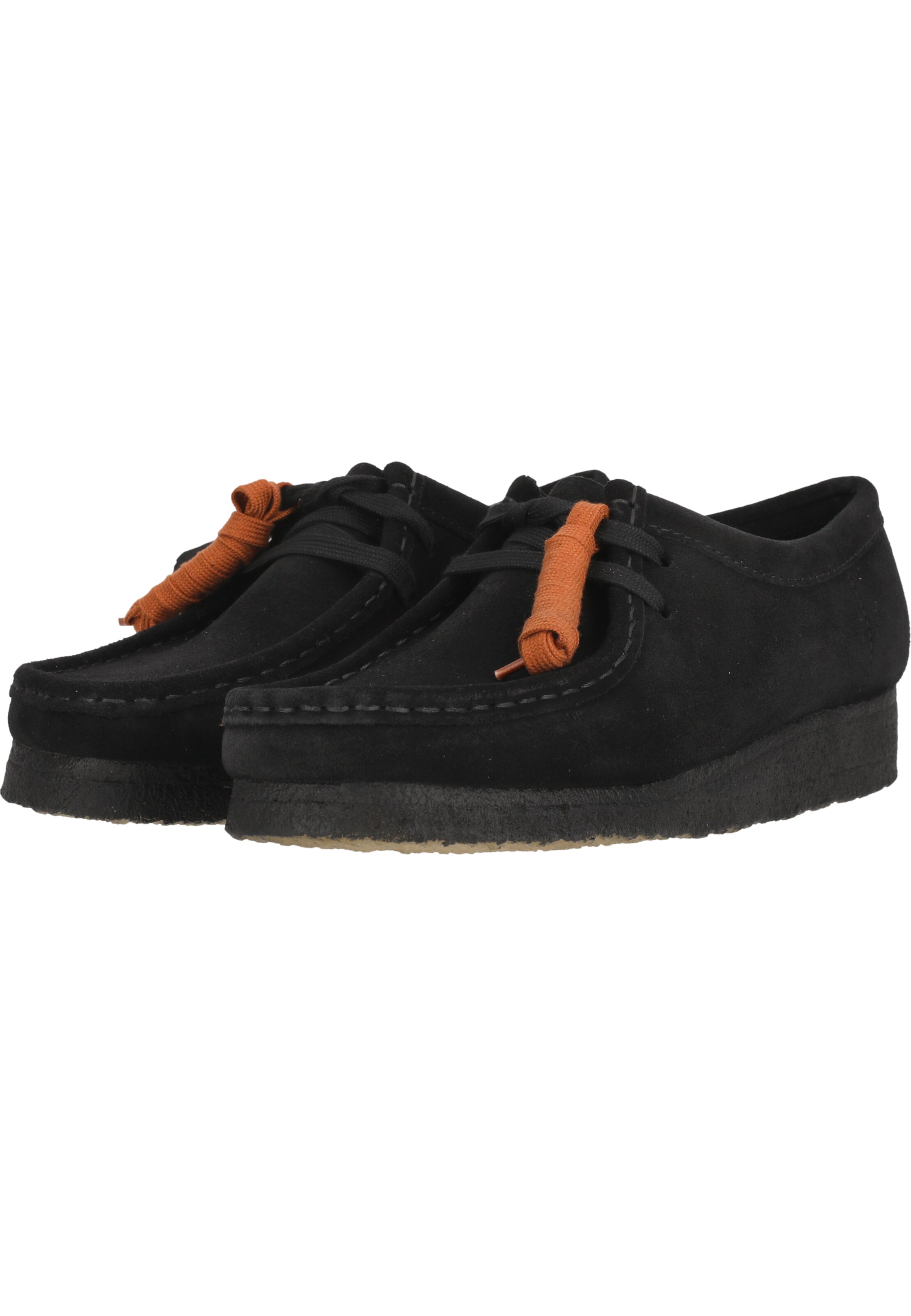 CLARKS Lace-up shoe 'Wallabee. Black Sde' in Black