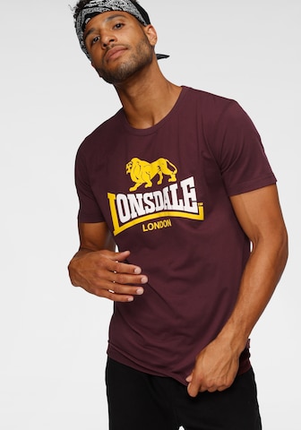 LONSDALE Μπλουζάκι 'Holmpton' σε κόκκινο: μπροστά
