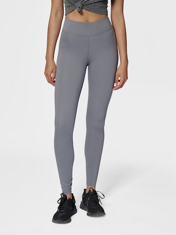Hummel Skinny Sportbroek 'Fundamental' in Grijs: voorkant