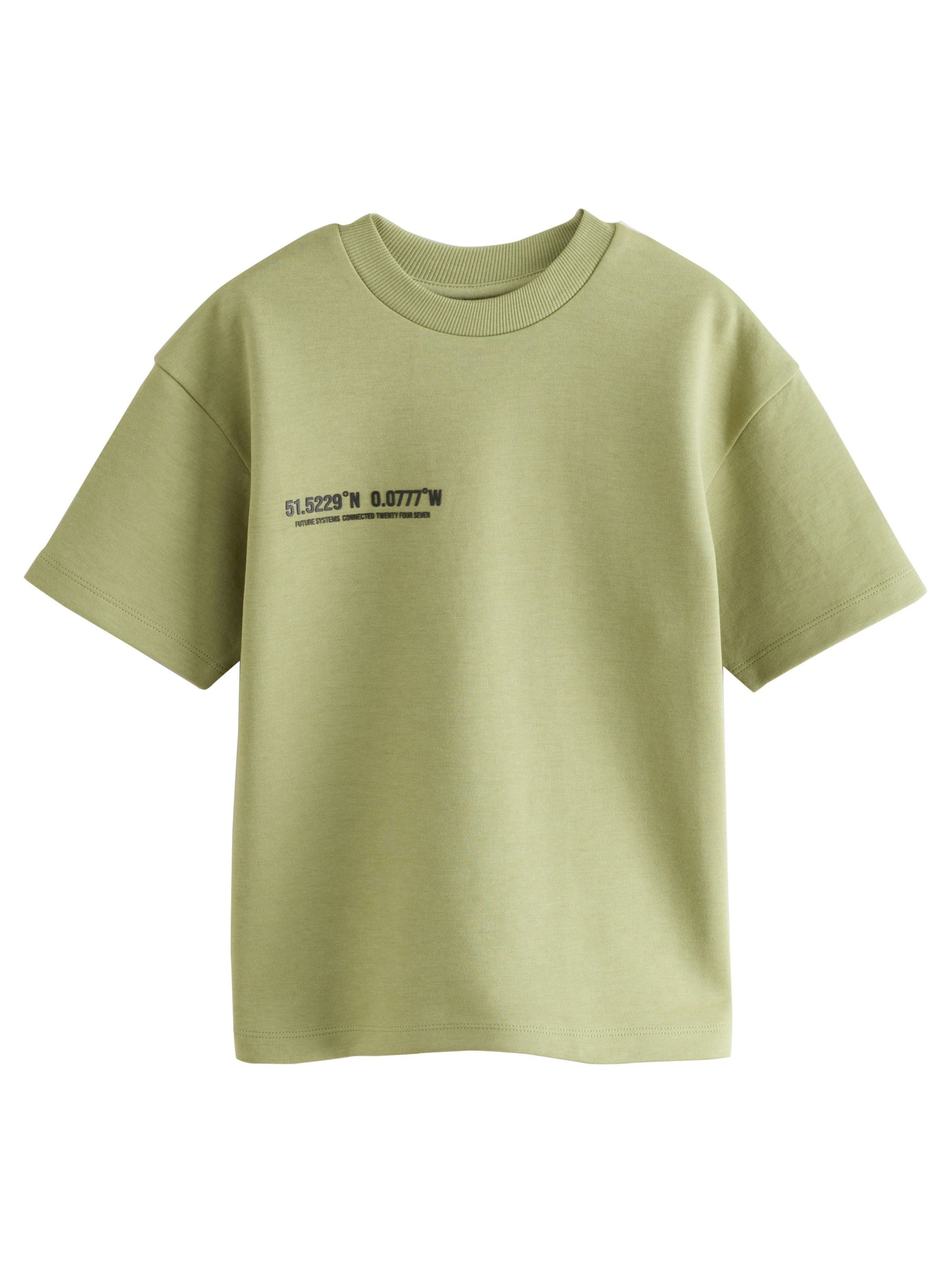 T-Shirt Next en vert : devant