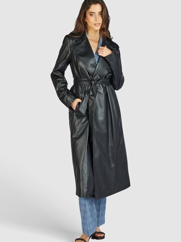 MARC AUREL Between-Seasons Coat in Black