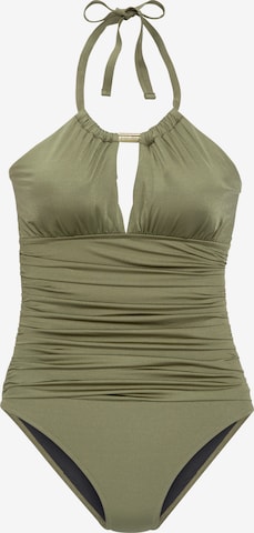 LASCANA T-shirt Swimsuit in Green: front