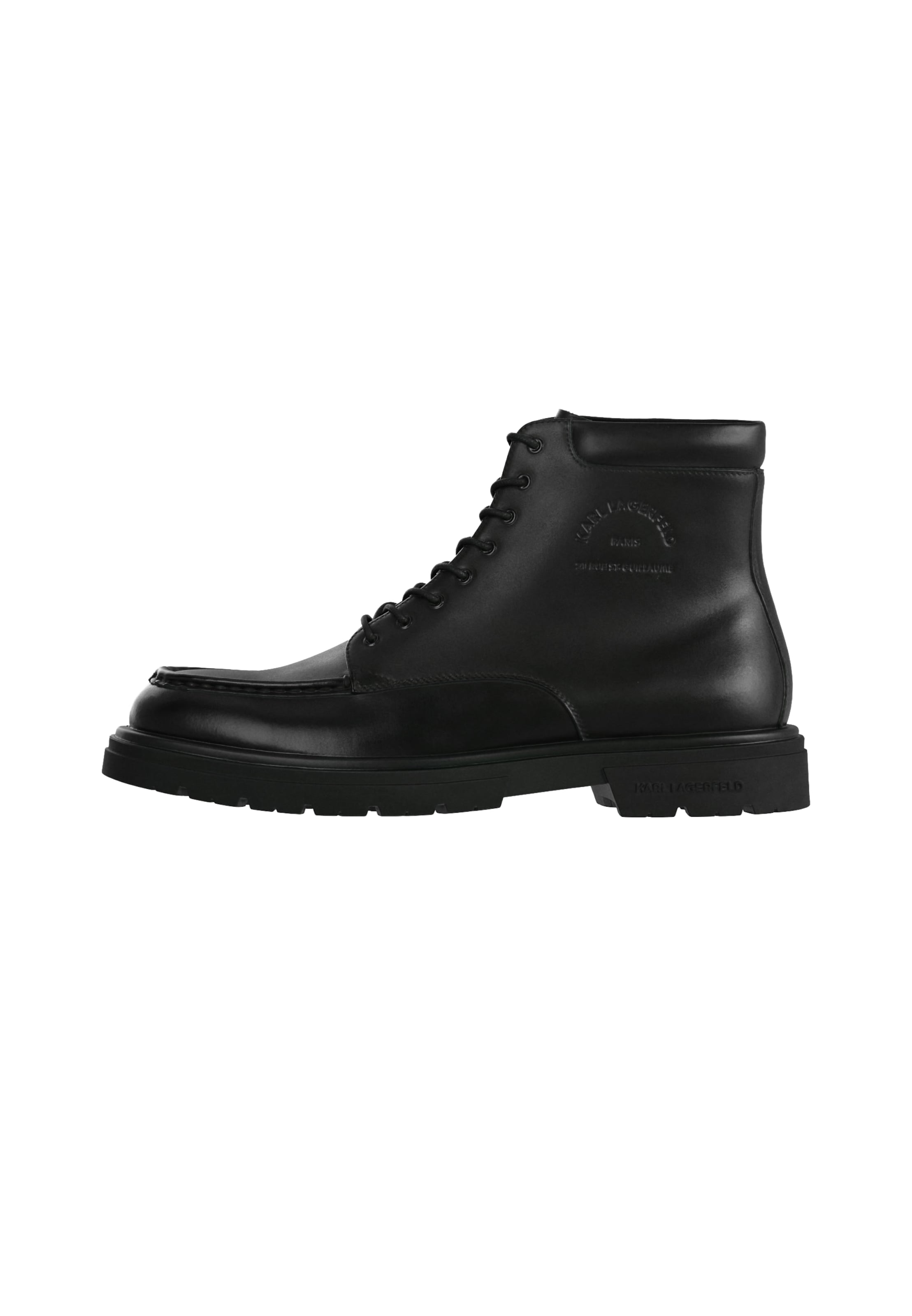 Karl Lagerfeld Boots med snörning i svart: framsida