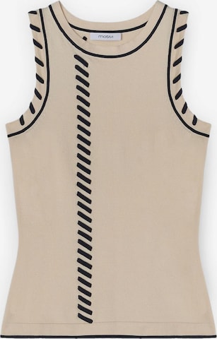 Pull-over MOTIVI en beige : devant
