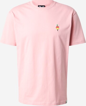 Iriedaily T-shirt 'Flutscher' i rosa: framsida