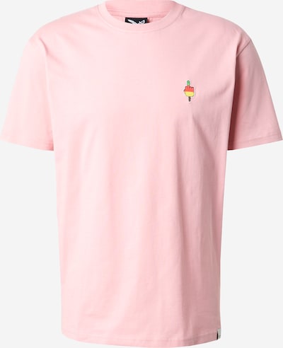 Iriedaily T-Shirt 'Flutscher' in gelb / hellgrün / rosa / hellrot, Produktansicht