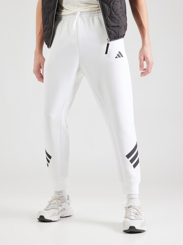 ADIDAS SPORTSWEAR Tapered Sports trousers in White: front