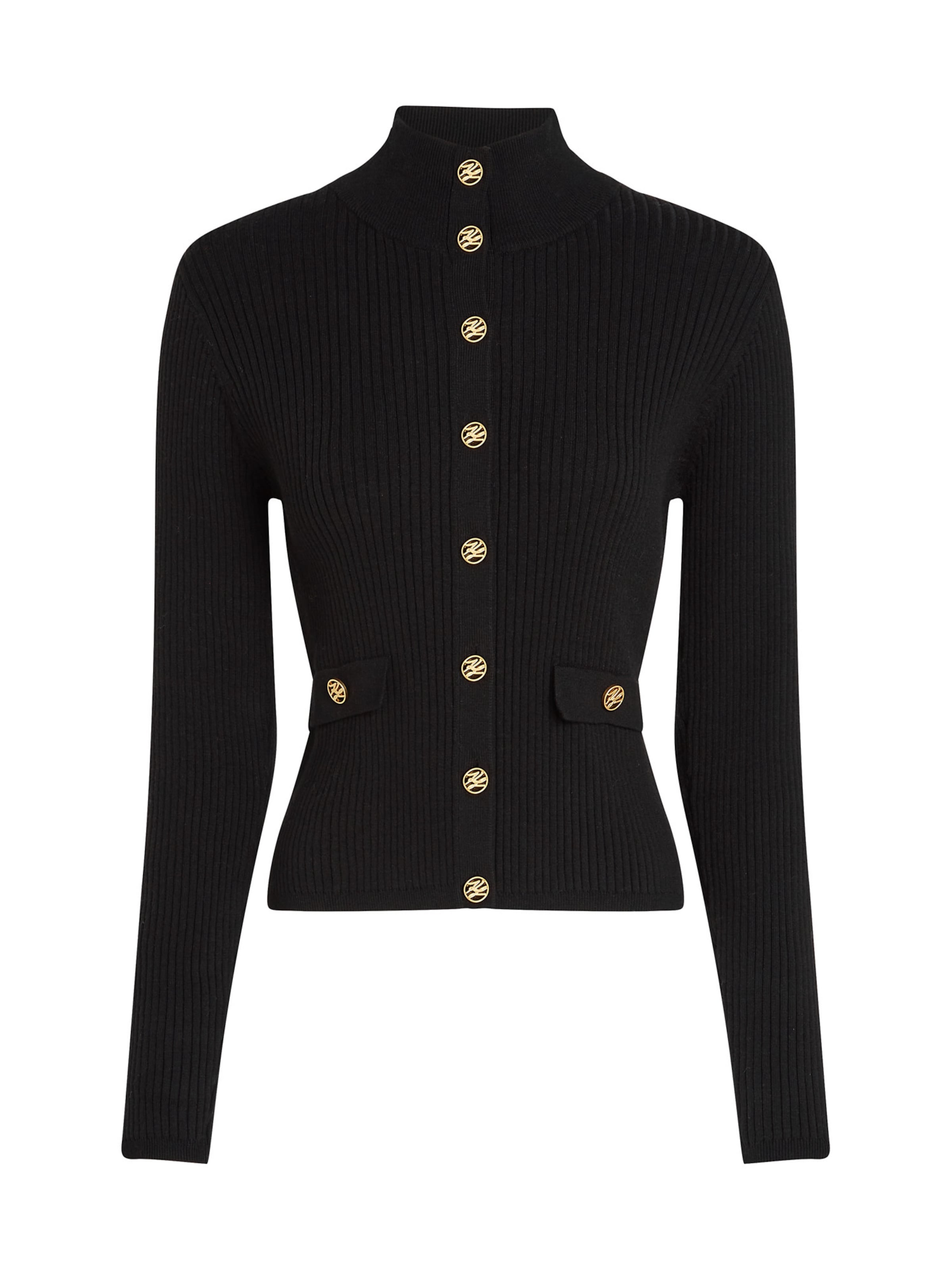 Karl LagerfeldKardigan - crna boja: prednji dio