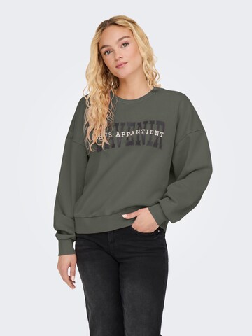 ONLY Sweatshirt 'ONLPenelope' in Grün: Vorderseite
