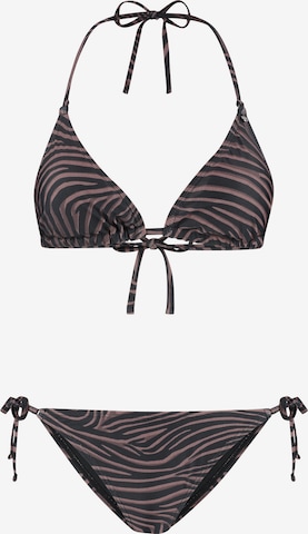 The Sunshine BrandTrokutasti Bikini 'Liz' - crna boja: prednji dio
