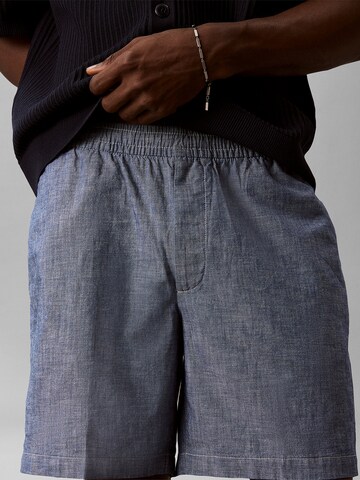 Calvin Klein Jeans Regular Shorts 'Chambray Drawstring' in Blau