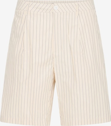 !Solid Loose fit Chino Pants ' SDAlann Striped Pleated ' in Beige: front