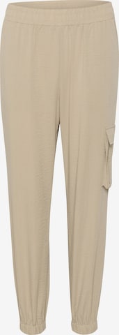 Kaffe Regular Cargobroek in Beige: voorkant