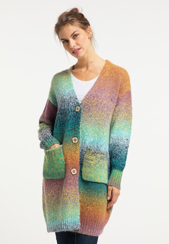 Usha Knit Cardigan in Mixed colors: front